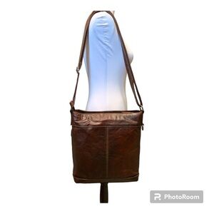 Jack Georges Leather Voyager Crossbody Bag